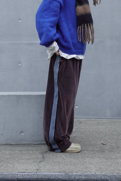 ベロアラインルーズパンツ